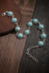 Bohemian Style Natural Stone Beaded Alloy Chain Anklet