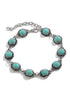 Bohemian Style Natural Stone Beaded Alloy Chain Anklet