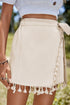 Bohemian Tassel Fringe Wrap Knot Casual Shorts