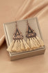 Bohemian Triangle Metal Fringe Tassel Drop Earrings