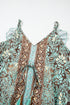 Bohemian V Neck Backless Ruffled Tassel Waist Maxi Floral Dress