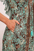 Bohemian V Neck Backless Ruffled Tassel Waist Maxi Floral Dress
