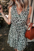 Bohemian V Neck Sleeveless A Line Tunic Floral Dress