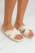 Bohemian Woven Crochet Tassel Cross Strap Flat Slippers