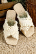 Bohemian Woven Crochet Tassel Cross Strap Flat Slippers