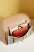 Bohemian Woven Grass Striped Flap Shoulder Bag