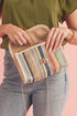 Bohemian Woven Grass Striped Flap Shoulder Bag