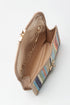 Bohemian Woven Grass Striped Flap Shoulder Bag