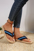 Bohemian Woven Strap Aztec Print Flat Slippers