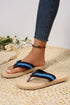 Bohemian Woven Strap Aztec Print Flat Slippers