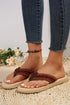 Bohemian Woven Strap Aztec Print Flat Slippers