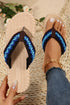 Bohemian Woven Strap Aztec Print Flat Slippers