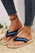 Bohemian Woven Strap Aztec Print Flat Slippers