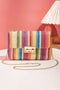 Bohemian Woven Straw Chain Strap Flap Shoulder Bag