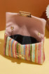 Bohemian Woven Straw Chain Strap Flap Shoulder Bag