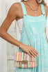 Bohemian Woven Straw Chain Strap Flap Shoulder Bag