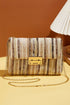 Bohemian Woven Straw Chain Strap Flap Shoulder Bag