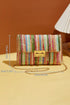 Bohemian Woven Straw Chain Strap Flap Shoulder Bag