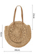 Bohemian Woven Straw Round Silhouette Shoulder Bag