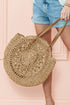 Bohemian Woven Straw Round Silhouette Shoulder Bag