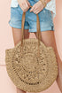 Bohemian Woven Straw Round Silhouette Shoulder Bag