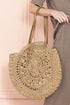 Bohemian Woven Straw Round Silhouette Shoulder Bag