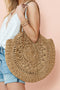 Bohemian Woven Straw Round Silhouette Shoulder Bag