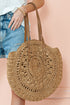 Bohemian Woven Straw Round Silhouette Shoulder Bag