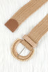 Bohemian Woven Textured Beaded Buckle Waist Belt