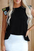 Boho Crochet Shoulder Detail Cap Sleeve Top