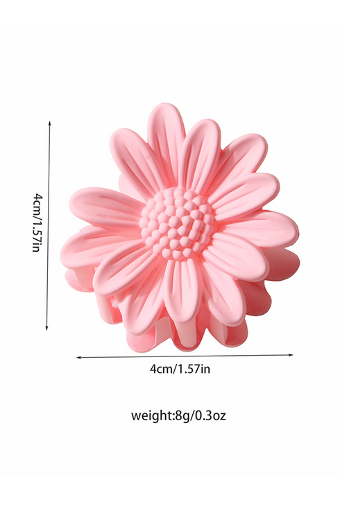 Boho Daisy Flower Frosted Matte Hair Claw Clip