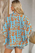 Boho Dreams Abstract Print Dolman Sleeve Loose Shirt