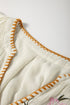 Boho Embroidered Split Neck Crinkle Woven Blouse