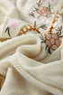 Boho Embroidered Split Neck Crinkle Woven Blouse