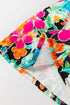 Boho Floral Print Split Neck Tassel Blouse