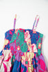 Boho Floral Smocked Spaghetti Strap Maxi Dress