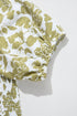 Boho Floral Square Neck Smocked Bust Puff Sleeve Tie Long Dress