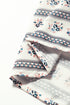 Boho Floral Striped Contrast Trim Bubble Sleeve Fla Dress