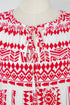 Boho Geometric Print Puff Sleeve Tiered Midi Dress