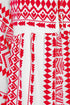 Boho Geometric Print Puff Sleeve Tiered Midi Dress