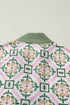 Boho Geometric Print Short Sleeve Loose Floral Dress