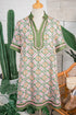Boho Geometric Print Short Sleeve Loose Floral Dress