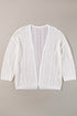 Boho Lace Knit Open Front Long Sleeve Cardigan