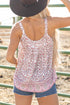 Boho Mixed Print Wide Strap Tank Top