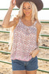 Boho Mixed Print Wide Strap Tank Top