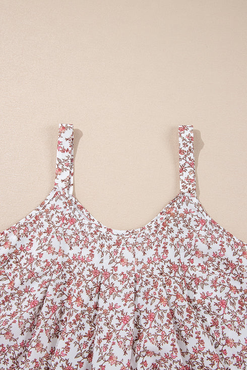 Boho Mixed Print Wide Strap Tank Top