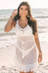 Boho Open Knit Tie Waist Mini Cover Up