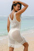 Boho Open Knit Tie Waist Mini Cover Up