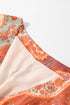 Boho Paisley Print Long Sleeve Pleated Belted Mini Dresses