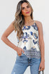 Boho Paisley Print Loose Fit Spaghetti Strap Summer Tank